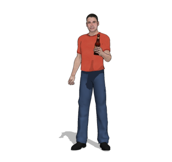 现代人物sketchup模型，人物草图大师模型下载