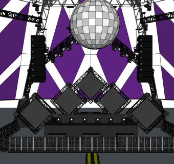 现代艺术舞台草图大师模型，舞台sketchup模型下载