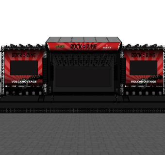 现代舞台草图大师模型，舞台SU模型下载