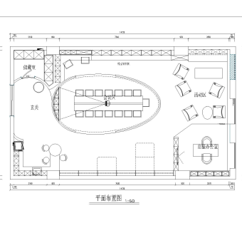 现代小巨蛋办公室CAD工程图纸及效果图下载