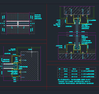 玻璃隔断安装节点cad图纸，玻璃隔断节点施工图纸下载