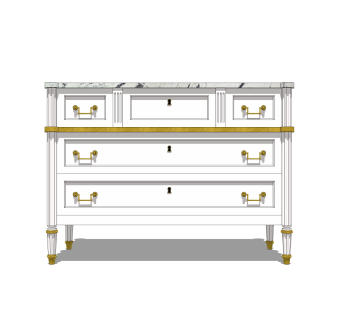 欧式边柜草图大师模型，边柜SKP模型