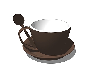 <em>现代咖啡</em>杯草图大师模型，咖啡杯sketchup模型下载