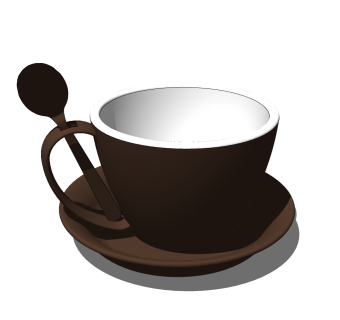  现代咖啡杯草图大师模型，咖啡杯sketchup模型下载