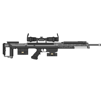 德国DSR-1狙击步枪草图大师模型，步枪SU模型下载