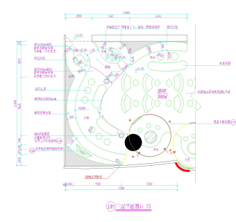 太阳岛大厦皇后酒吧CAD施工图套图含材料说明，酒吧CAD建筑图纸下载