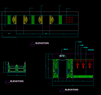 中式餐厅装修CAD图纸，中式餐厅CAD平面布置图