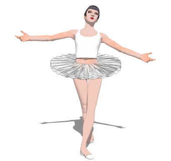 跳舞的舞者草图大师模型，舞者sketchup模型下载