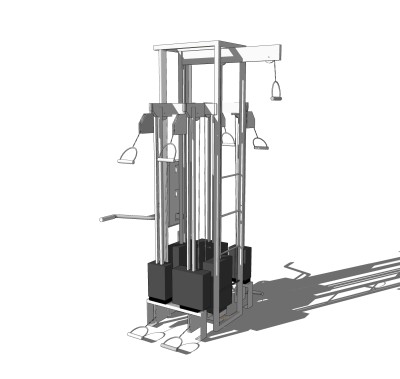 现代运动器材草图大师模型，运动器材SKB文件下载