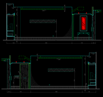 星级酒店餐厅包厢施工图，餐厅CAD图纸下载