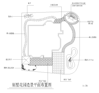 别墅景观方案设计cad图纸