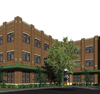 欧式酒店草图大师模型，酒店sketchup模型免费下载