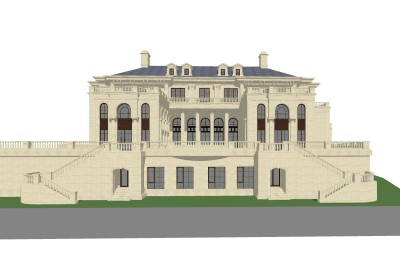 法式别墅外观草图大师模型，别墅外观sketchup模型免费下载