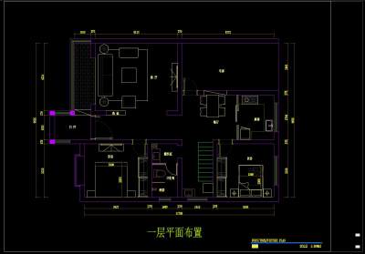 新农村别墅平面图插座图，CAD建筑图纸免费下载