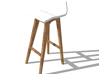 现代吧台椅草图大师模型，吧椅sketchup模型下载