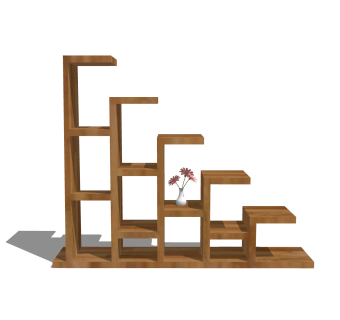 现代书架草图大师模型，书架SKP模型下载