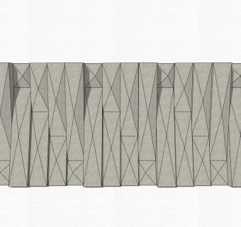 现代造型景墙草图大师模型，景墙sketchup模型免费下载