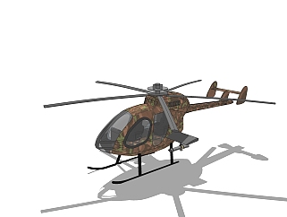 现代直升机免费<em>su</em>模型，直升机sketchup模型，直升机...