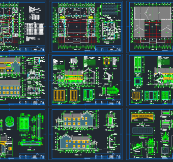 全套四合院建筑CAD施工图，四合院建筑CAD图纸下载
