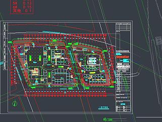  现代商业区CAD施工图