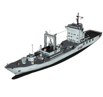 意大利Stromboli斯特隆博利级综合补给船草图大师模型，补给船SU模型下载