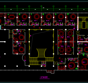 现代酒店中餐厅cad设计图，餐厅cad图纸下载