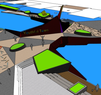 现代桥梁草图大师模型，桥梁SU模型下载