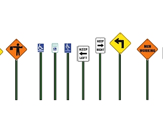 现代<em>道路</em>交通安全标志牌su模型下载、<em>道路</em>交通安全标志...