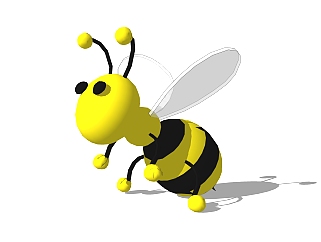 现代蜜蜂玩具草图大师模型，玩具su模型下载