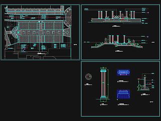 奥林匹克广场景观施工图CAD图纸