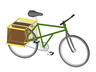 <em>中式</em>自行车<em>sketchup模型</em>，自行车skp<em>模型</em>下载
