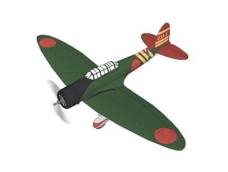 现代<em>日本</em>爱知D3A型瓦尔轰炸机草图大师模型下载，轰炸...