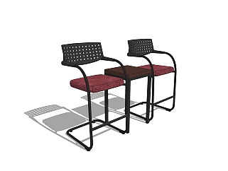<em>工业风</em>休闲桌椅免费su模型，桌椅sketchup模型下载