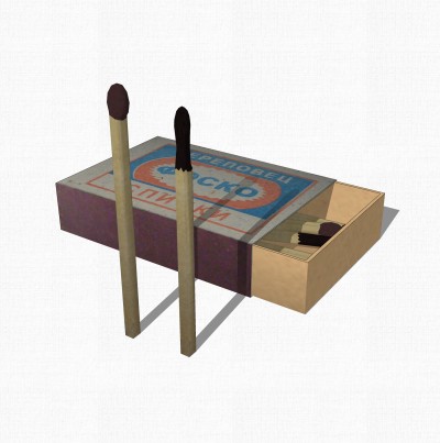 现代火柴草图大师模型，火柴su模型下载
