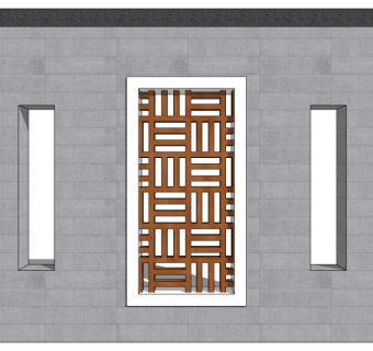 现代景观墙SU模型下载，景观墙skb模型分享