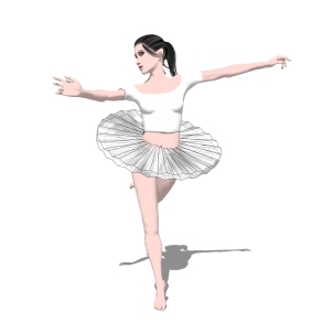 跳着舞蹈的舞者草图大师模型，舞者su模型下载
