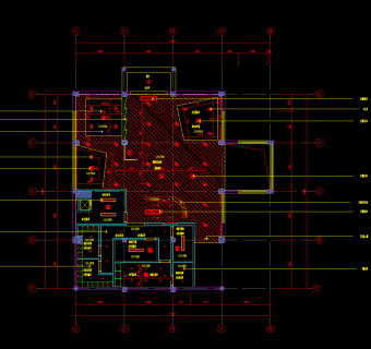 中式风格咖啡厅装修设计方案，咖啡厅cad设计图纸下载