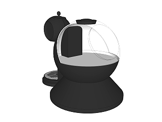 现代全自动咖啡机草图大师模型，<em>餐具</em>su模型下载