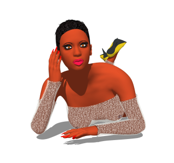 时尚女人草图大师模型，人物su模型下载