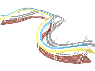 现代<em>蛇形长廊</em>草图大师模型，<em>蛇形长廊</em>sketchup模型下载