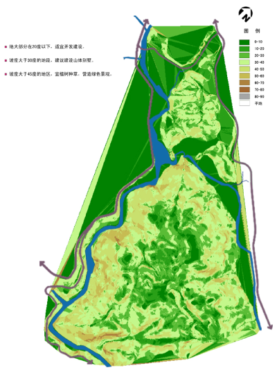 温州文成隐<a href=https://www.yitu.cn/su/8101.html target=_blank class=infotextkey>山</a>湖生态农业园观光规划-坡度分析