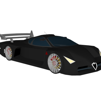现代跑车免费su模型，现代跑车skp模型，草图大师模型素材下载