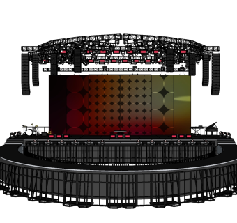 现代艺术舞台草图大师模型，舞台sketchup模型下载