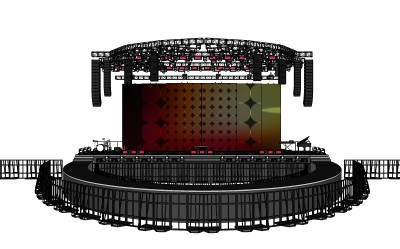 现代艺术舞台草图大师模型，舞台sketchup模型下载
