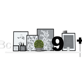 北欧装饰画摆件草图大师模型,现代装饰品su模型下载