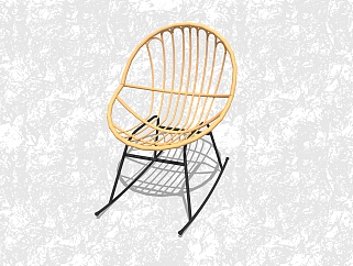 现代创意小座椅su模型，时尚镂空休闲椅草图大师模型下载