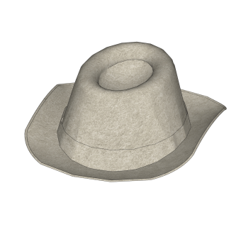 现代毛呢礼帽草图大师模型,服装店衣架su模型下载