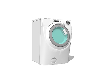 现代洗衣机草图大师模型，洗衣机skp文件下载