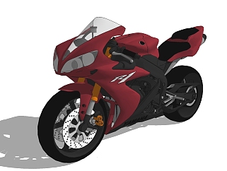 现代摩托车免费su模型，现代摩托车sketchup模型下载
