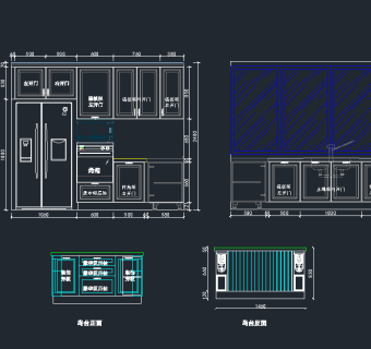 原创全屋定制板式家居标准柜体CAD图库，标准橱柜CAD图纸下载